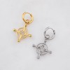 GOTHIC WITCHS KNOT 4 POINT CELTIC CHARM DANGLE 316L SURGICAL STEEL EARRING - 01 (ONE) PIECE GOTHIC WITCHS KNOT 4 POINT CELTIC CHARM DANGLE 316L SURGICAL STEEL EARRING - 01 (ONE) PIECE